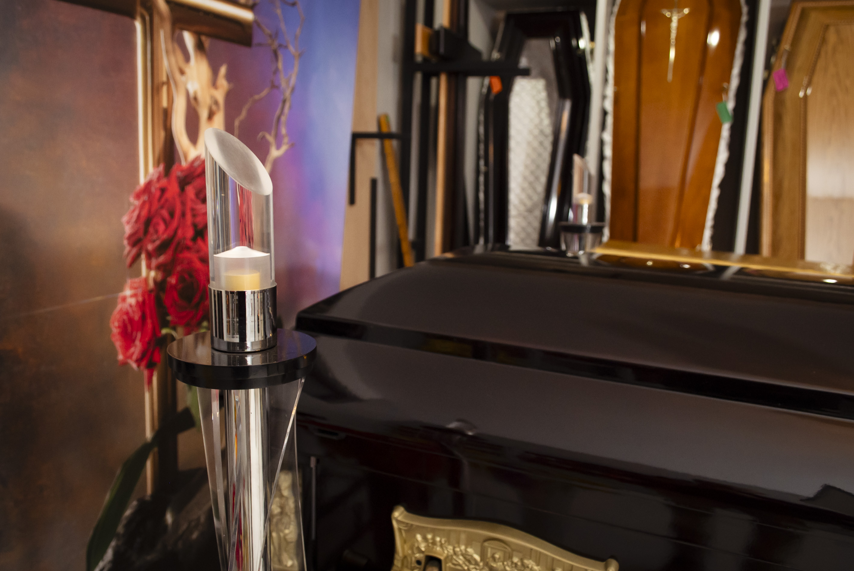 Detaliu showroom funerar GEO